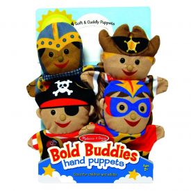 Melissa & Doug - Bold Buddies Hand Puppets (Set of 4) - Knight, Pirate, Sheriff, and Superhero