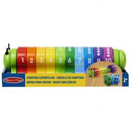 Melissa & Doug - Counting Caterpillar - Classic Wooden Toy With 10 Colorful Numbered Segments