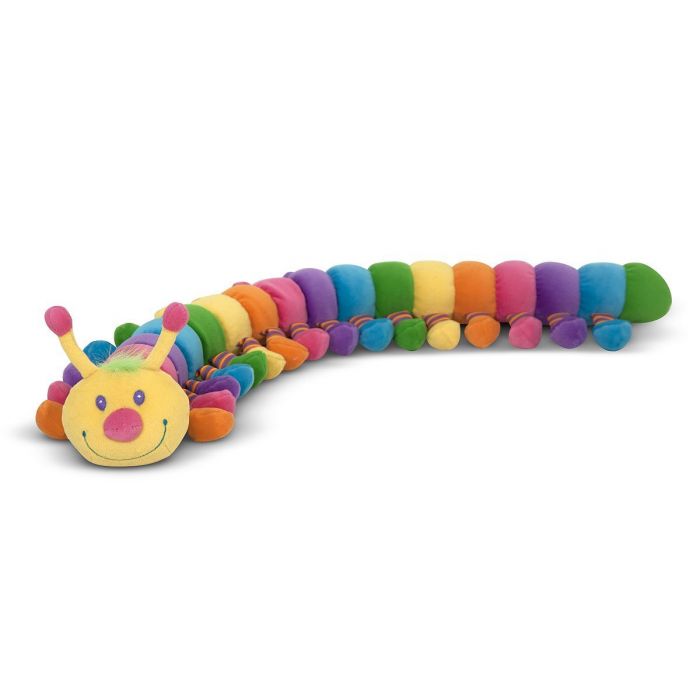 Melissa & Doug - Longfellow Caterpillar - Rainbow-Colored Stuffed Animal With 32 Floppy Feet (over 0.5 meters long)