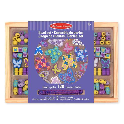 melissa & doug wooden stringing beads in a box