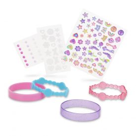 Melissa & Doug - Design-Your-Own Bracelets With 100+ Sparkle Gem and Glitter Stickers