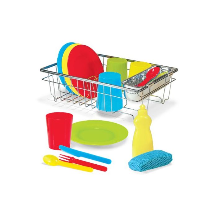 Melissa and Doug - Let's Play House Wash and Dry Dish Set