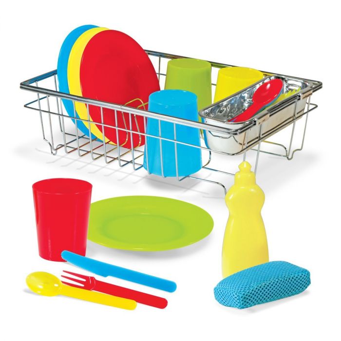 Melissa and Doug - Let's Play House Wash and Dry Dish Set