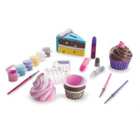 Melissa & Doug - Decorate-Your-Own Sweets Set Craft Kit: 2 Treasures Boxes and a Cake Bank