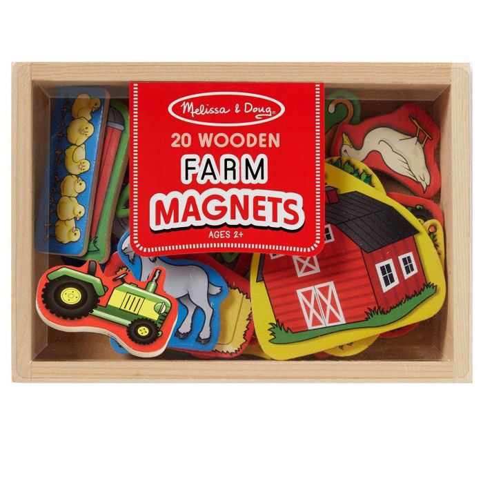 Melissa and Doug  - Wooden Farm Magnets in a Box