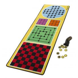 Melissa & Doug 4-in-1 Game Rug (200 x 65 centimeters) - 4 Board Games, 36 Game Pieces