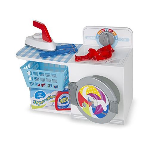 Melissa & doug laundry 2024 basket play set