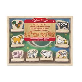 Melissa & Doug Wooden My First Stamp Set - Farm Animals