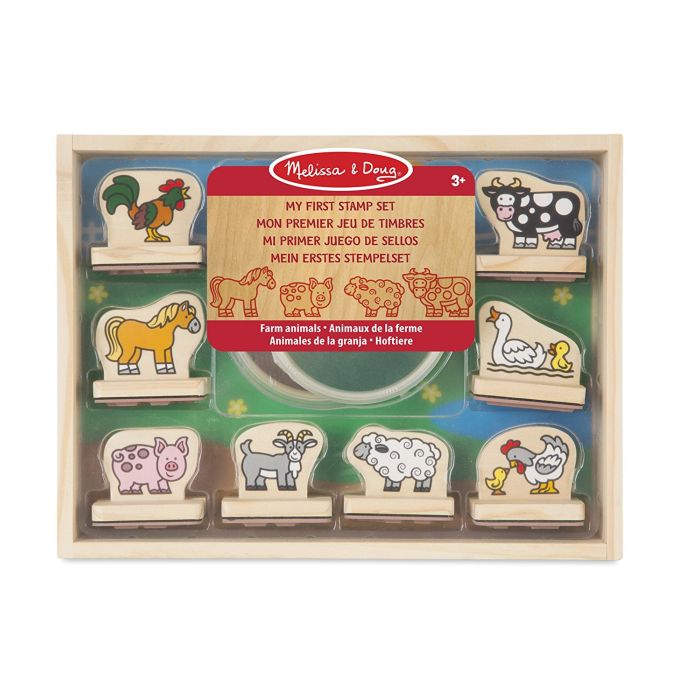 Melissa & Doug Wooden My First Stamp Set Farm Animals