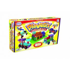 Popular Playthings Playstix Deluxe Construction Toy (211-Piece, Multi-Colour)