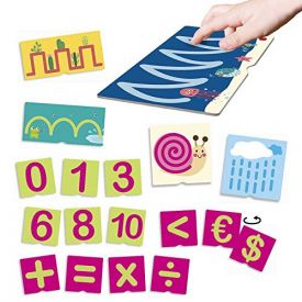 Tactile Number Cards Game for Pre-Writing the Senses