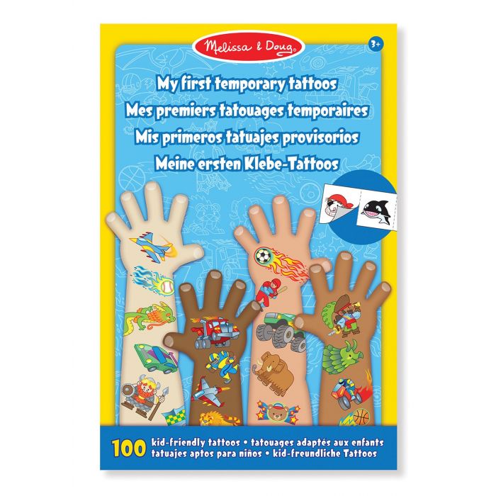 Melissa & Doug My First Temporary Tattoos: Adventure, Creatures, Sports, and More - 100+ Kid-Friendly Tattoos