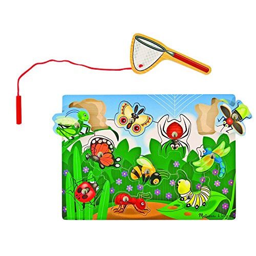 Melissa Doug Magnetic Wooden Bug Catching Puzzle Game 10 pcs