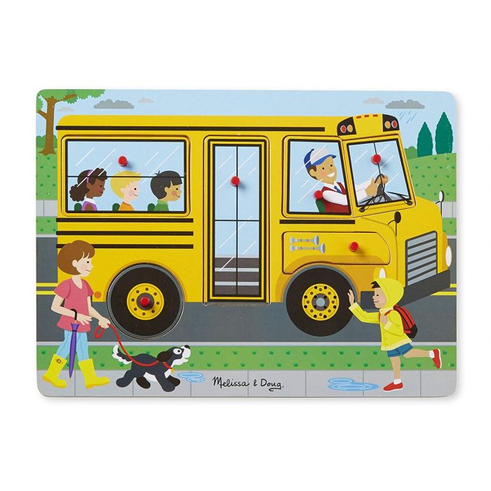 Melissa and Doug The Wheels On The Bus Sound Puzzle (6 Piece)