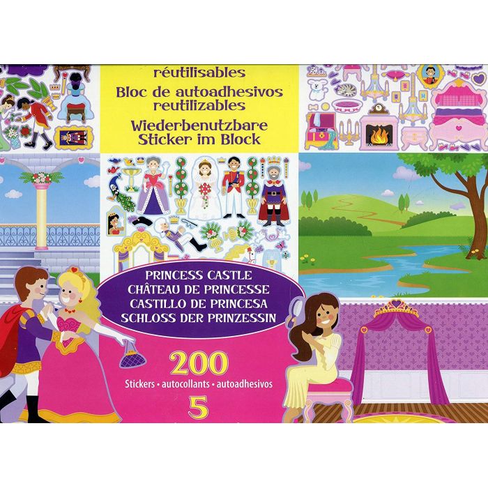 Melissa and Doug Reusable Sticker Pad: Princess Castle - 200+ Stickers and 5 Scenes