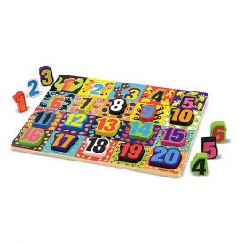 Melissa and Doug Jumbo Numbers Wooden Chunky Puzzle (20 pcs)