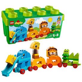 Lego Duplo My First Animal Brick Box Storage Set with Zoo Train