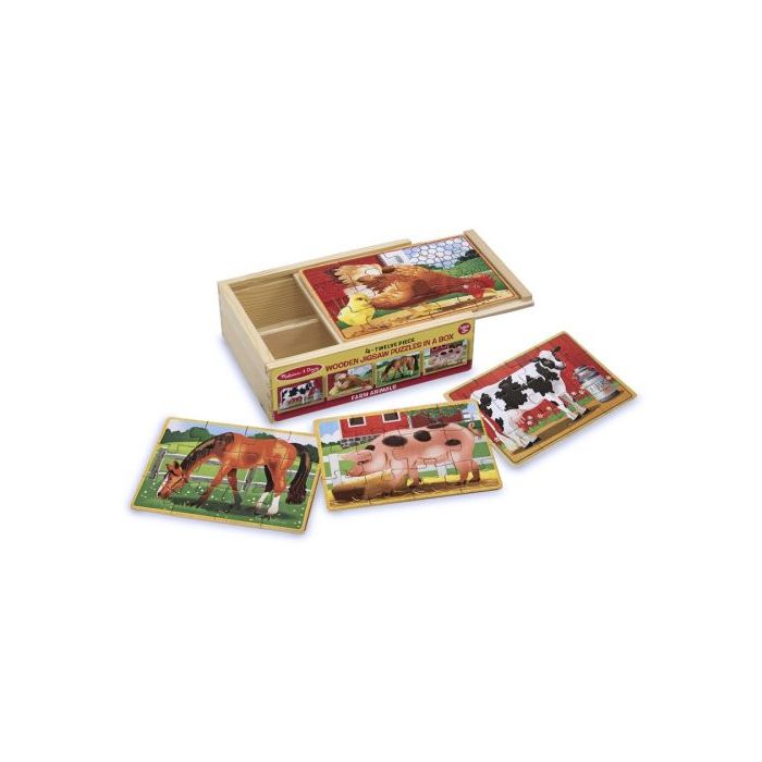 melissa &doug construction jigsaw puzzles in a box