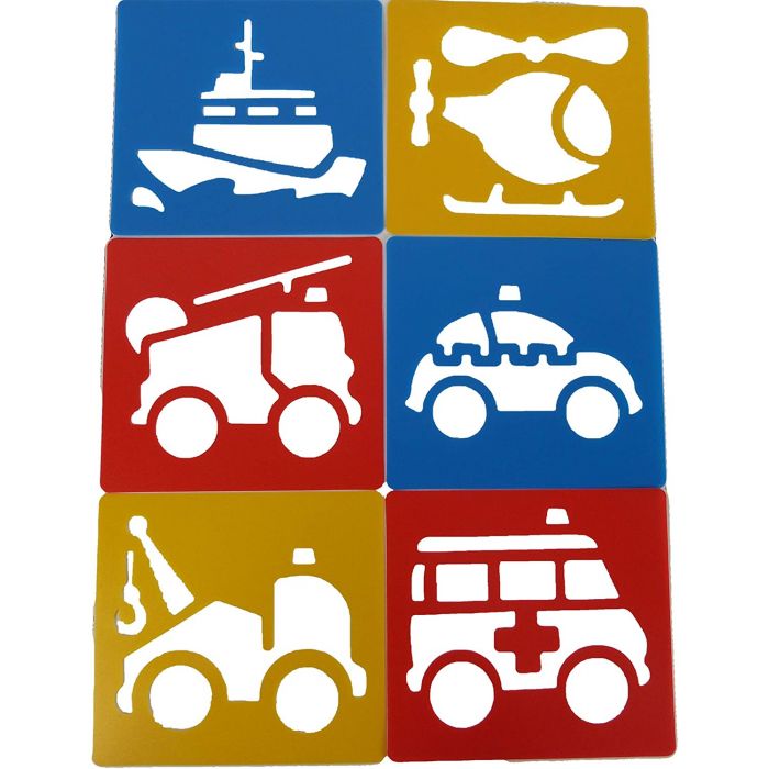 Emergency Services Stencils (Set of 6)