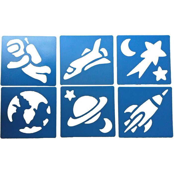 Space Themed Washable Stencils (set of 6)