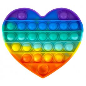 Pop It Rainbow Heart