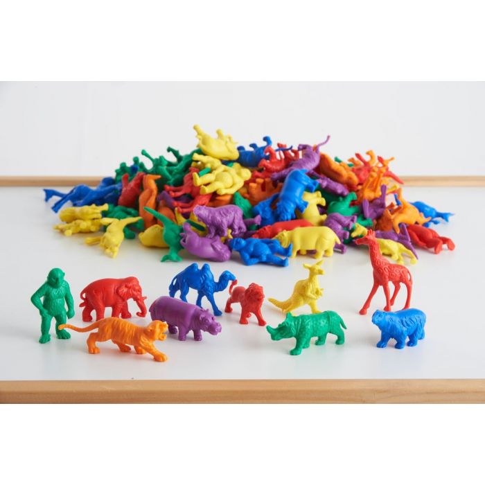 Details about  / edx Wild Animal Counters • 120 Pieces • 6 Colours • 10 Animals • Ideal Math
