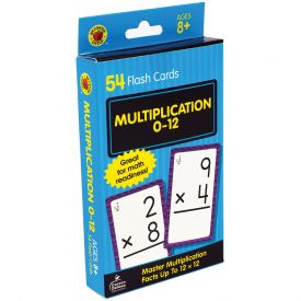 Multiplication 0 to 12 flash cards