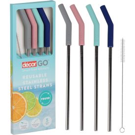 Decor reusable straws - pack of 4