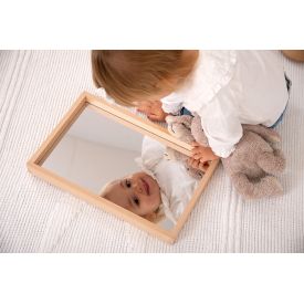 Small Wooden Mirror Tray