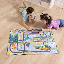 Race Track Floor Puzzle And Play Set