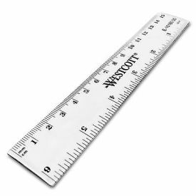 Westcott Ruler Plastic 15cm