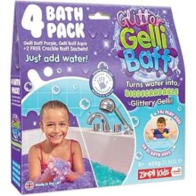 Zimpli Glitter Gelli Baff 4 Use Pack- Purple & Aqua