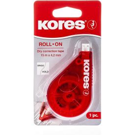 Kores Roll On Correction Tape Roller, Red, 15m x 4.2mm