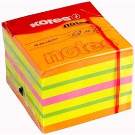 Kores - Sticky Notes Cube , Coloured Pad, 50 x 50 mm, Cube of 400 Sheets