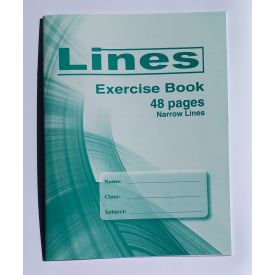 Exercise Book 48 Pages - 12 Narrow Lines