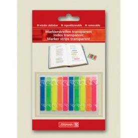 Brunnen Page Markers Neon Transparent x 5 colours x 2