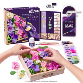 OKTO Air Dry Clay Wood & Craft Sensory Art Flower -INSPIRATION