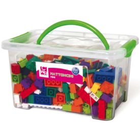 Small building blocks - assorted colours - trunk of 350 pieces