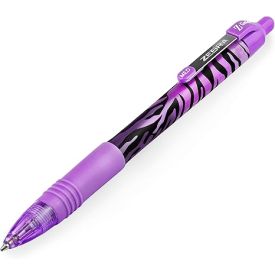 ZEBRA Z-Grip Smooth Ballpoint Pen - 1.0mm - Funky Flame - Stripe Violet Barrel - Violet Ink