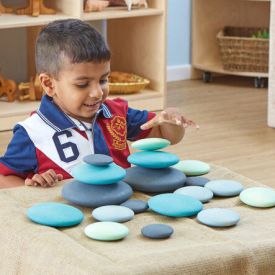 TTS Wooden Stacking Pastel Pebbles 4pk