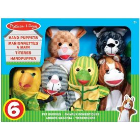 Melissa & Doug Pet Buddies Hand Puppets (6 Pc)