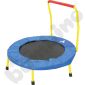 Trampoline with a railing