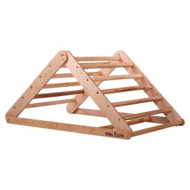 Indoor exercise equipment made of wood – climbing triangle with rungs and climbing surface on both sides