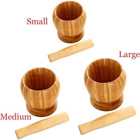 Wooden Pestle and Mortar small