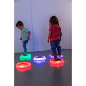Square liquid led light-up stepping stone - Set of 6