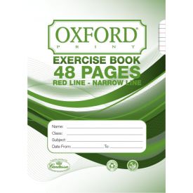 Exercise book 48 pages RED LINE Narrow Line