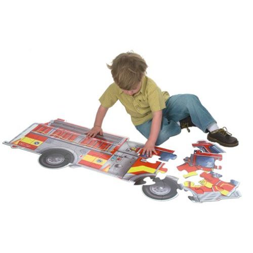 Melissa and doug giant store fire truck floor puzzle