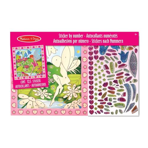 Melissa & Doug Peel and Press Sticker By Number Flower Garden Fairy